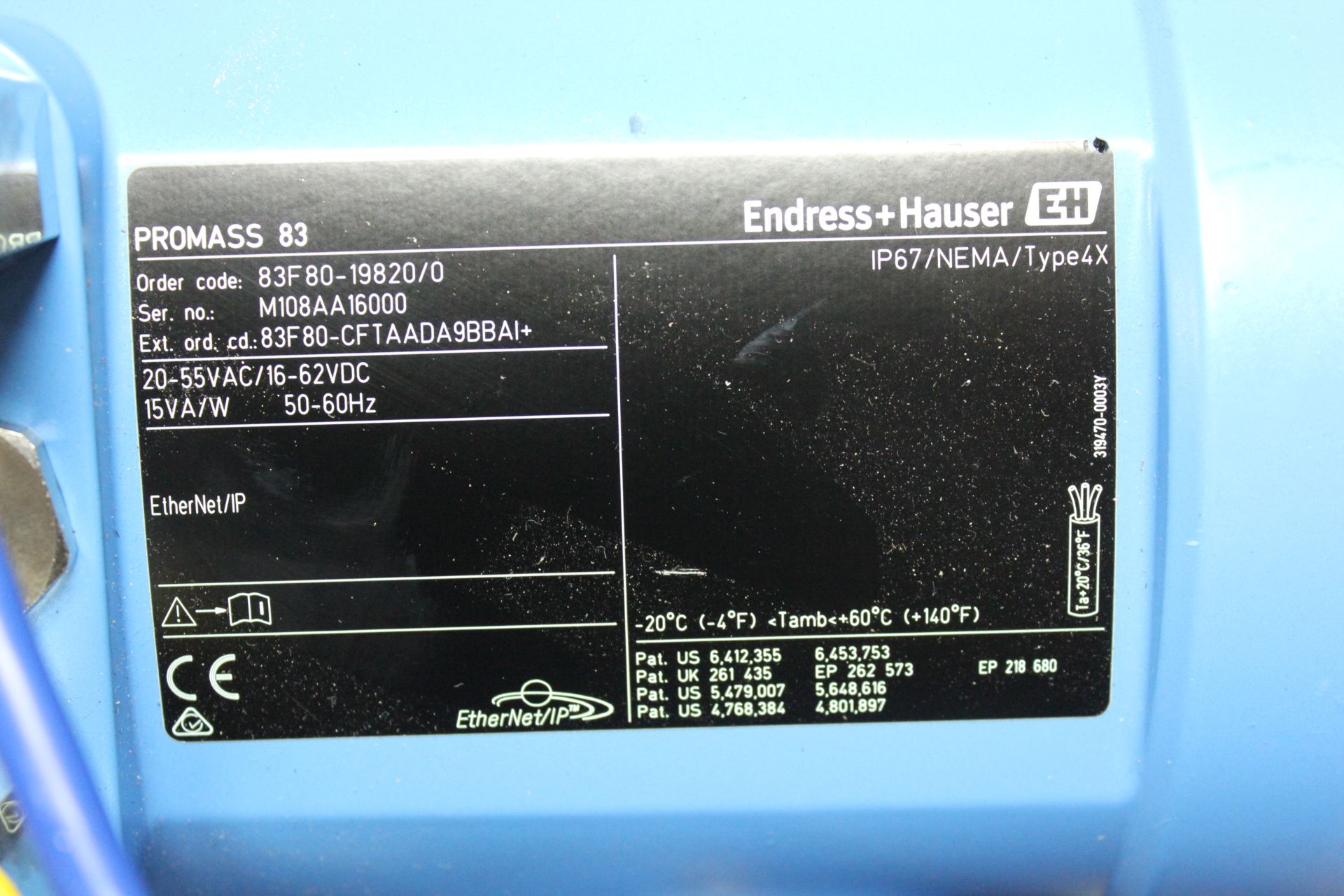 ENDRESS HAUSER PROMASS 83 CORIOLIS FLOWMETER TRANSMITTER - Image 6 of 9