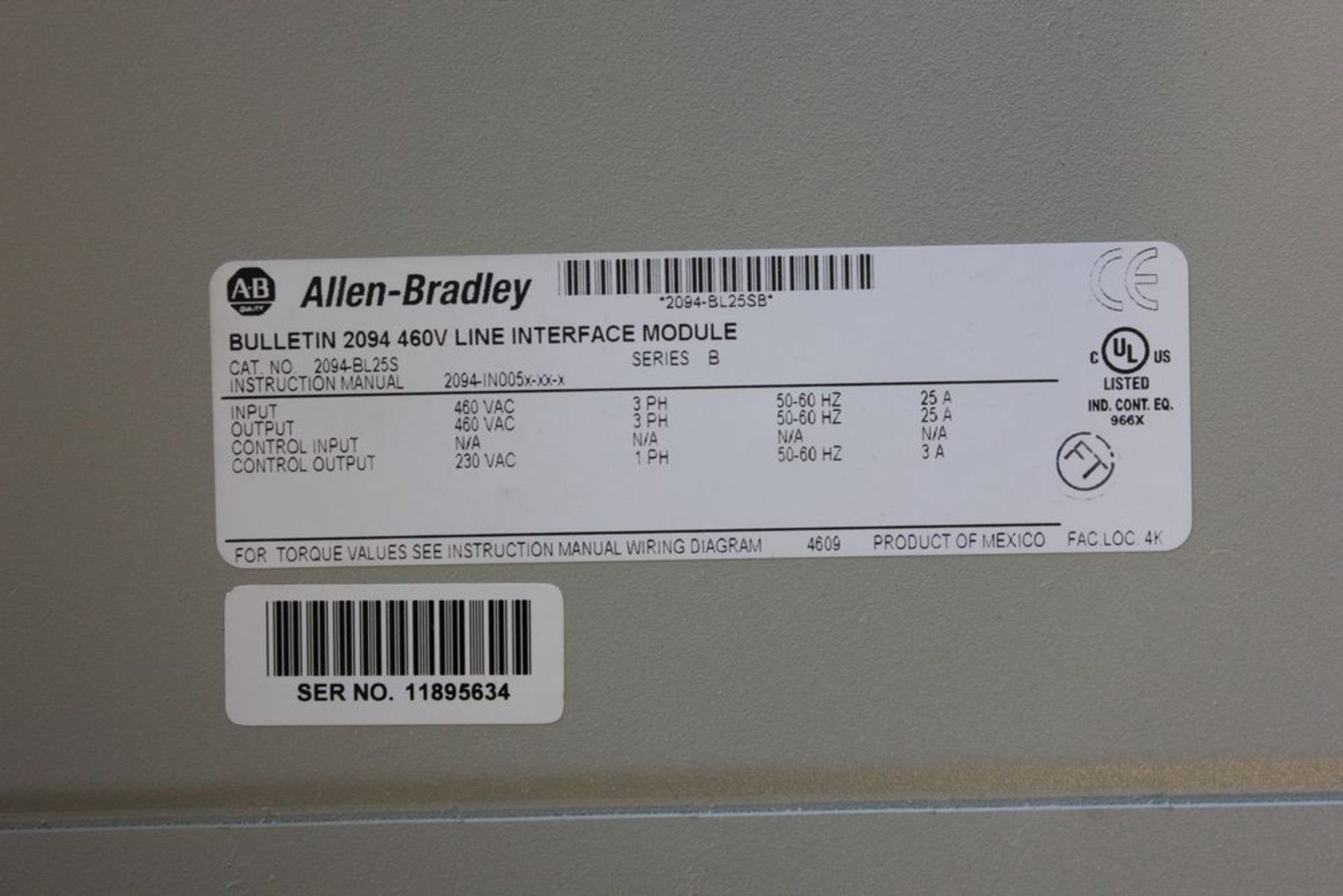 NEW ALLEN BRADLEY KINETIX 6000 LINE INTERFACE MODULE - Image 12 of 12