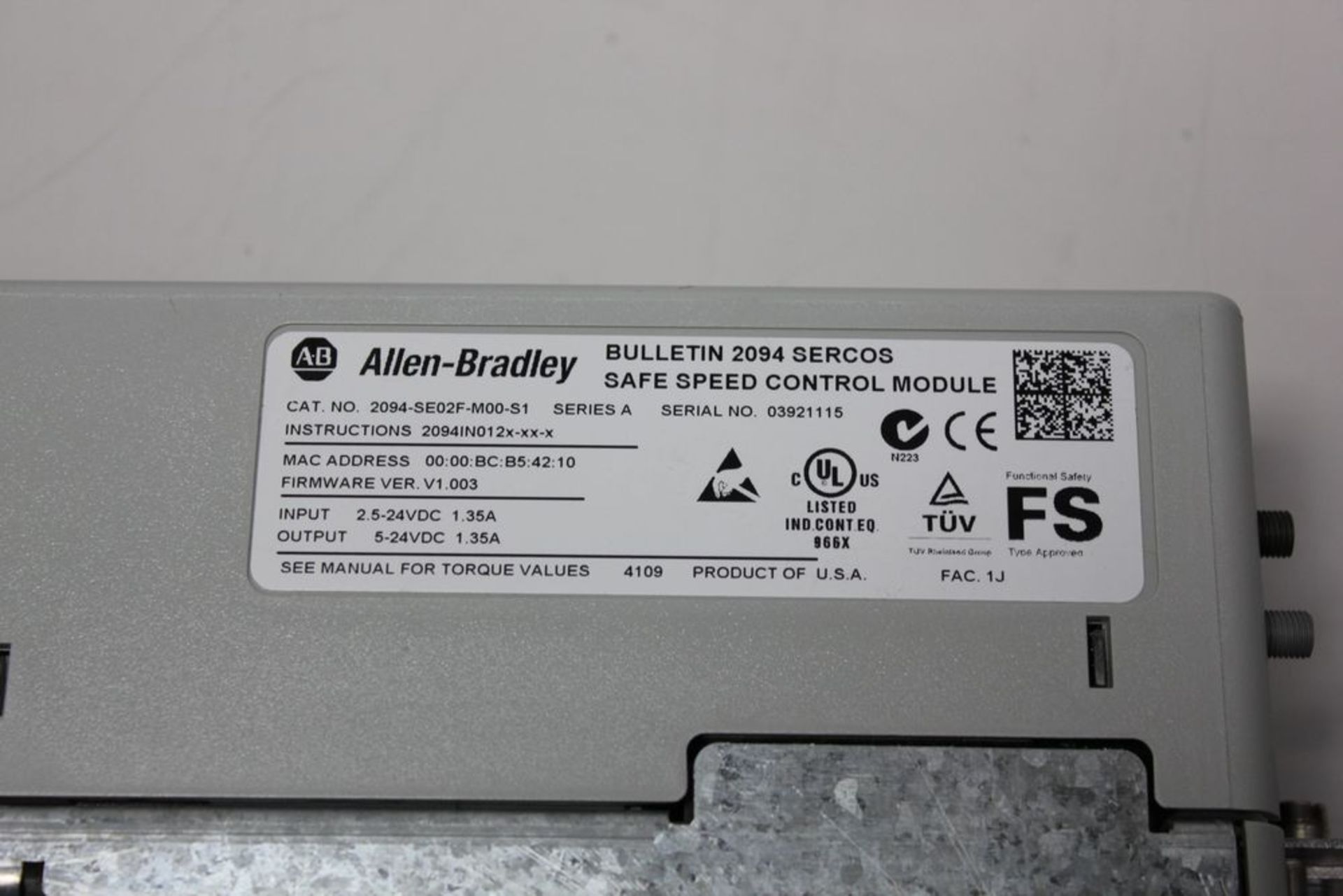 ALLEN BRADLEY KINETIX 6200 AXIS POWER MODULE & SPEED CONTROL - Image 6 of 8