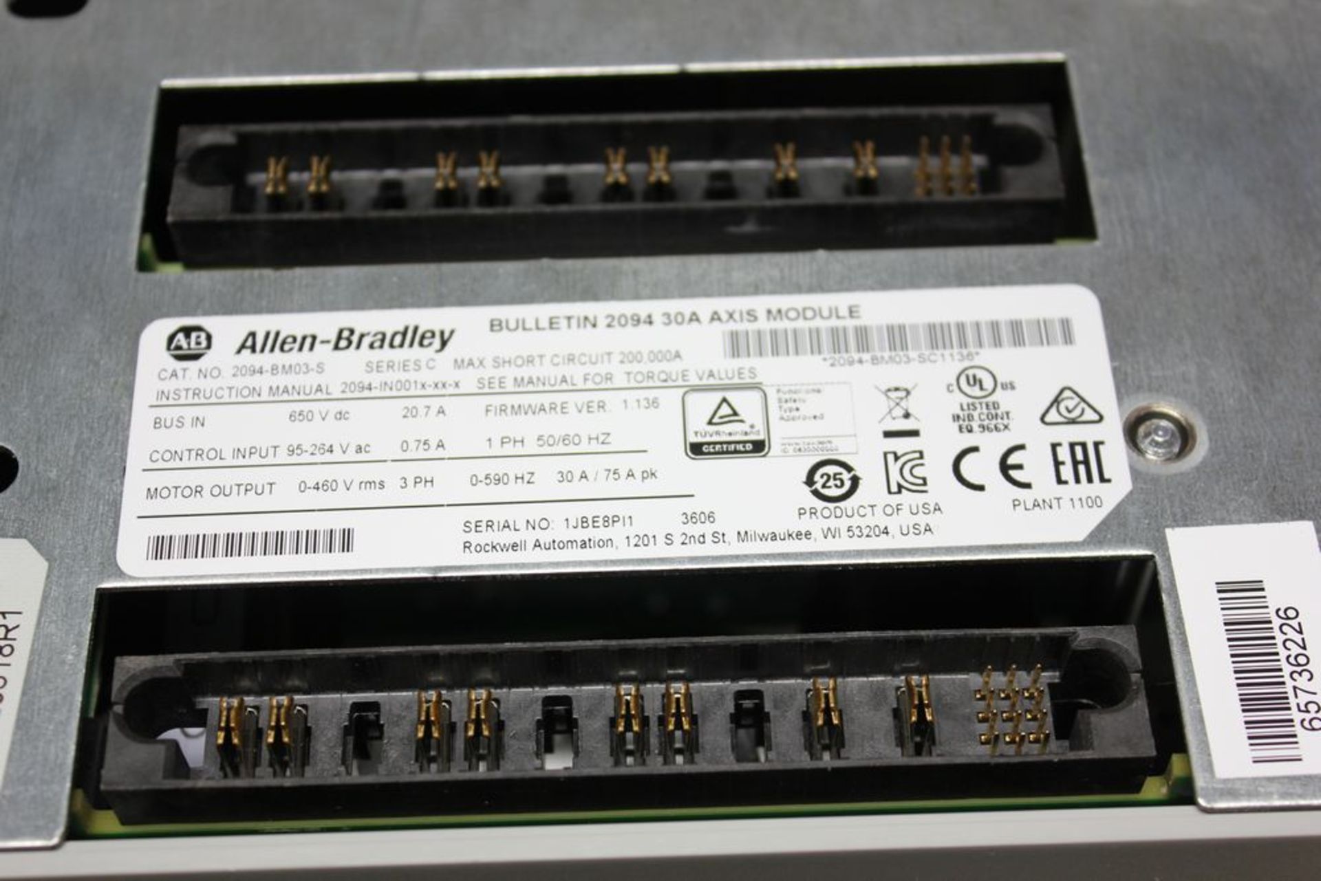 ALLEN BRADLEY KINETIX 6000 30A AXIS MODULE - Image 8 of 8