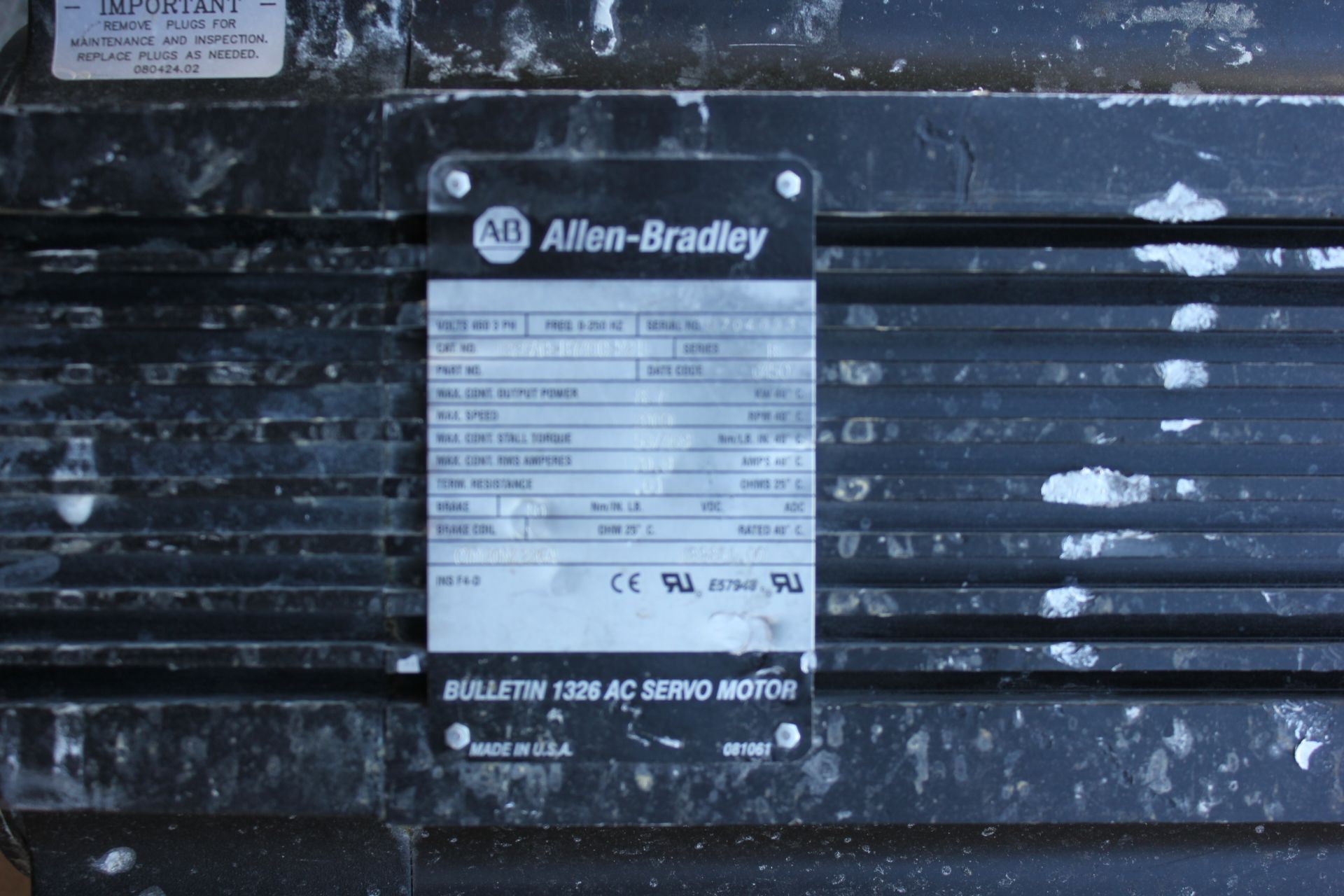 ALLEN BRADLEY AC SERVO MOTOR - Image 7 of 9