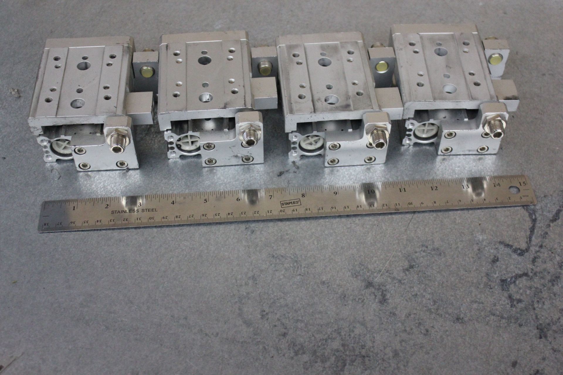 LOT OF SMC LINEAR SLIDE TABLE PNEUMATIC CYLINDERS - Image 4 of 7