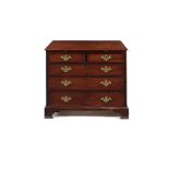 A George II mahogany and crossbanded chest