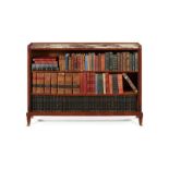 A narrow late 19th century French tulipwood and kingwood crossbanded Bibliothèque