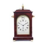 An early 19th century mahogany table timepiece with alarm by Frodsham, London