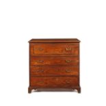 An 18th century Chinese padouk secretaire chest