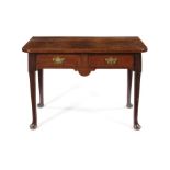 A George II mahogany two-drawer side table