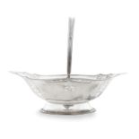 A George III Irish silver swing-handled cake basket by Richard Williams,