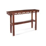 A late 19th/early 20th century Chinese huali altar table