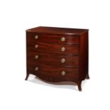 A late George III mahogany bowfront chest attributed to Gillows