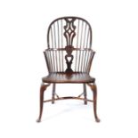 A George III yew and elm Windsor armchair, Thames Valley, circa 1790