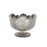 Early Football interest:- a good Victorian silver-plated rose bowl, by Cooper Brothers, Sheffield