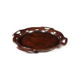 A George III style mahogany circular tray