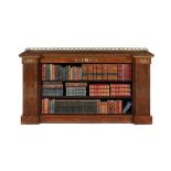 A Regency rosewood low open bookcase in the manner of Morel and Seddon