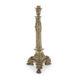 A Regency gilt bronze lamp base attributed to William Bullock
