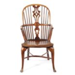 A George III yew, elm and cherry Windsor armchair, Thames Valley, circa 1790
