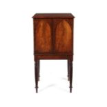 A Regency mahogany and rosewood crossbanded collector's cabinet on stand