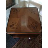 A Swedish Art Deco two tier marquetry low occasional table, 1930's