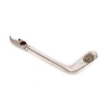 Golfing interest:- a Continental silver novelty bottle opener in the form of a golf club