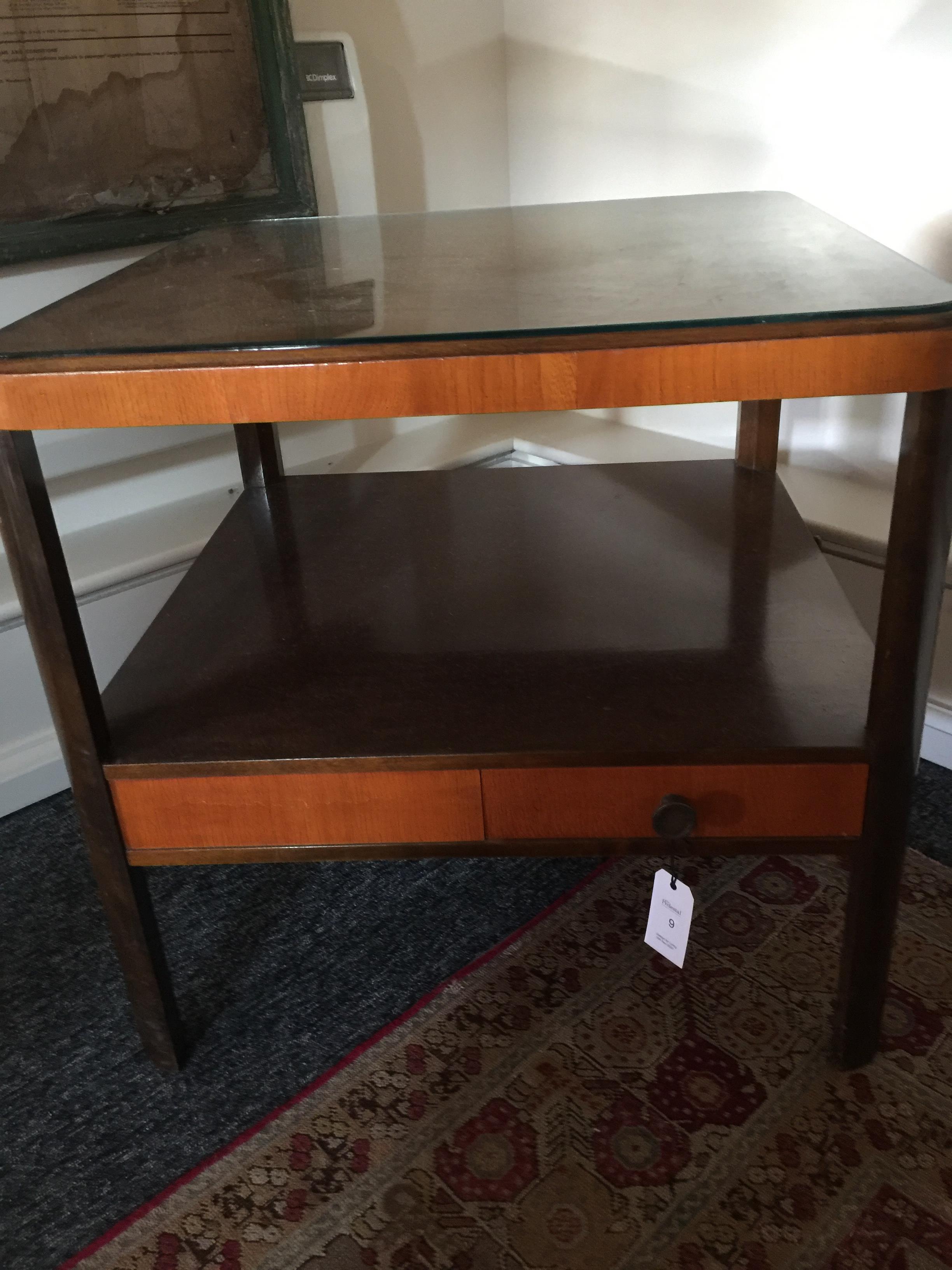 A Swedish Art Deco two tier marquetry low occasional table, 1930's - Image 2 of 8