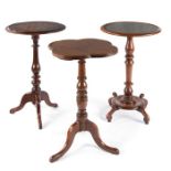 Three 19th century mahogany occasional tables
