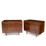 A pair of 1960's Danish rosewood chests