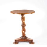 A George IV pollard oak circular occasional table