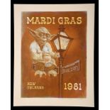 NEW ORLEANS MARDI GRAS 1981 - Special Yoda Poster, 1981