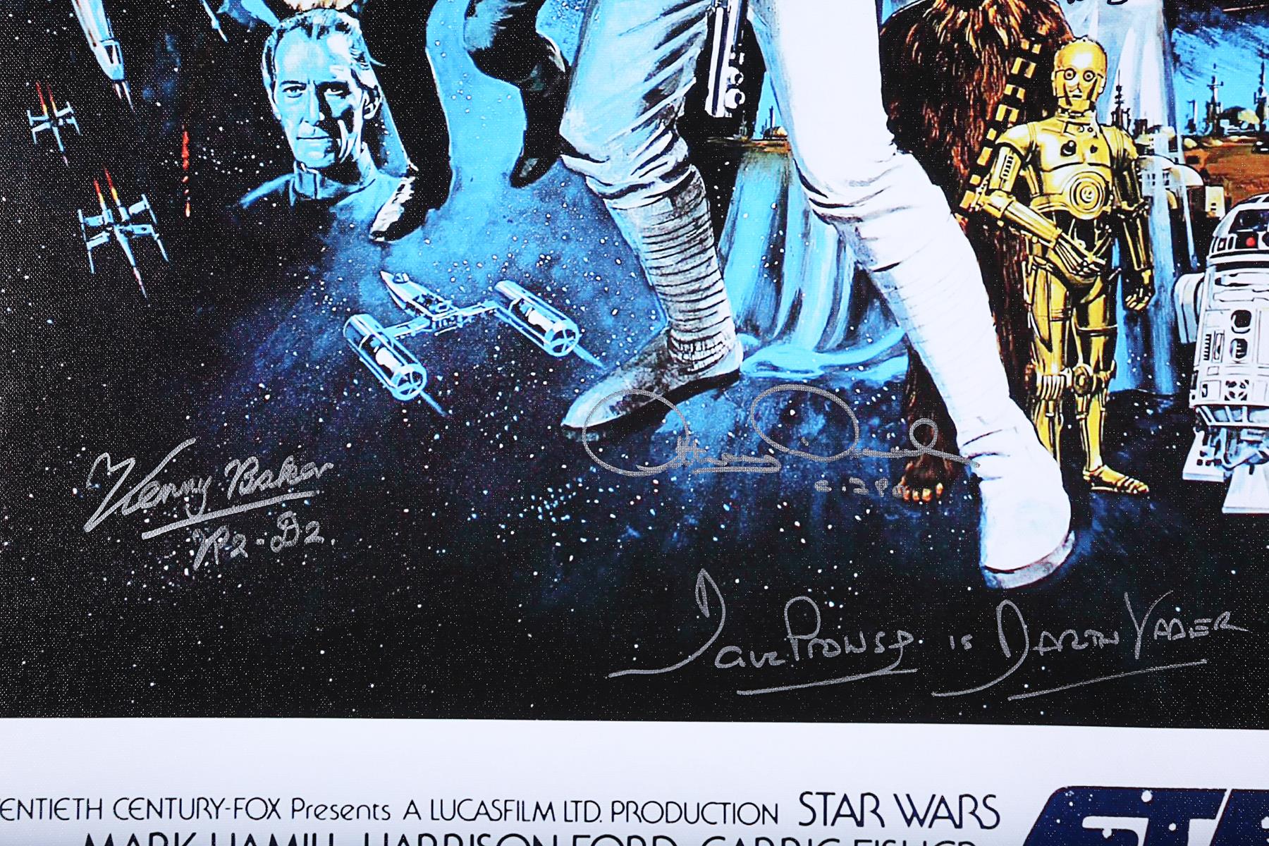 STAR WARS: A NEW HOPE (1977) - Autographed One-Sheet "Style C" Canvas Poster - Image 3 of 5