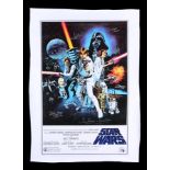 STAR WARS: A NEW HOPE (1977) - Autographed One-Sheet "Style C" Canvas Poster