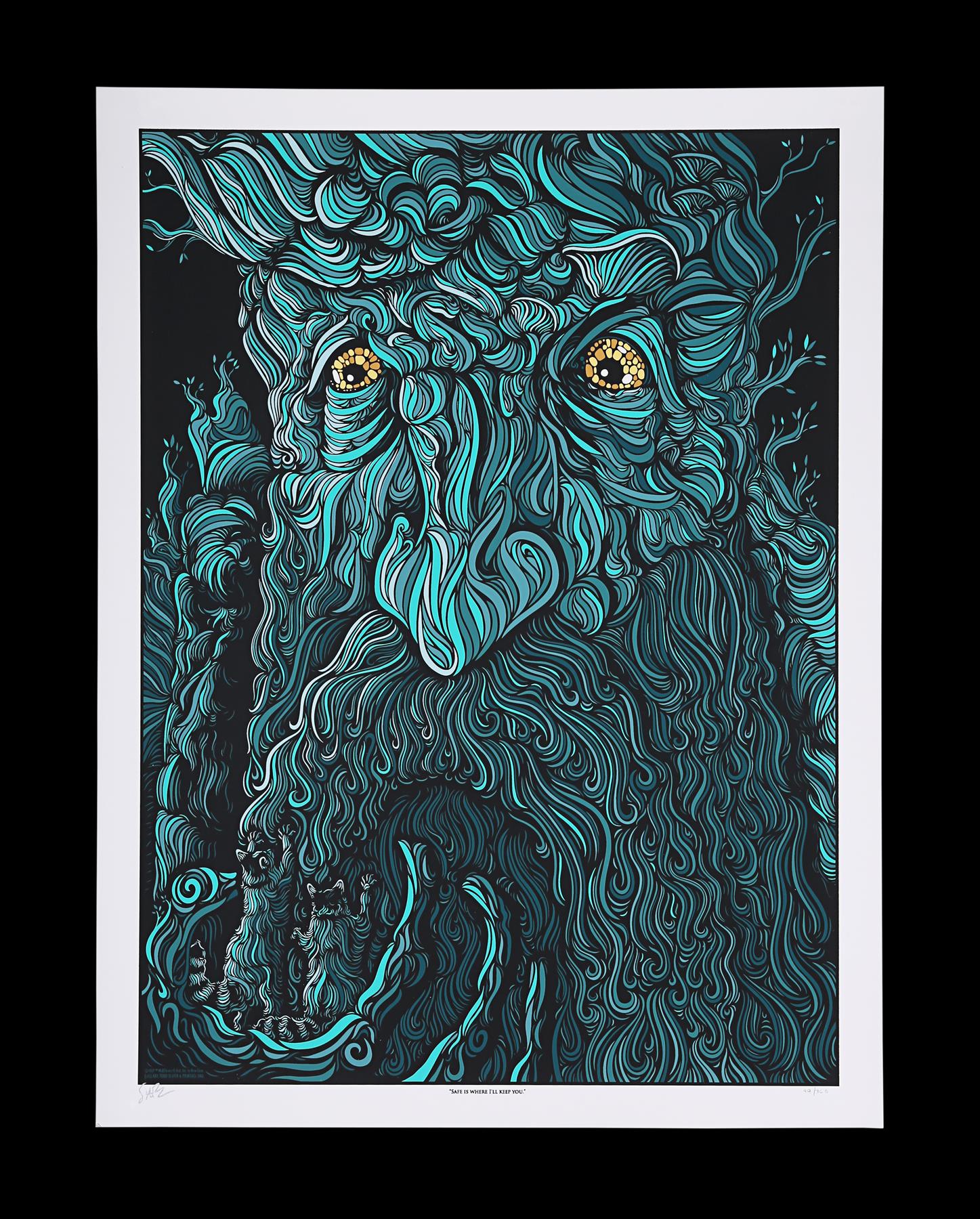 THE LORD OF THE RINGS (2001) - Mondo Poster - Treebeard "Safe is Where I'll Keep You", 2012