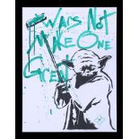 STAR WARS - Yoda 'Street Art' Poster - Green Writing, 2011