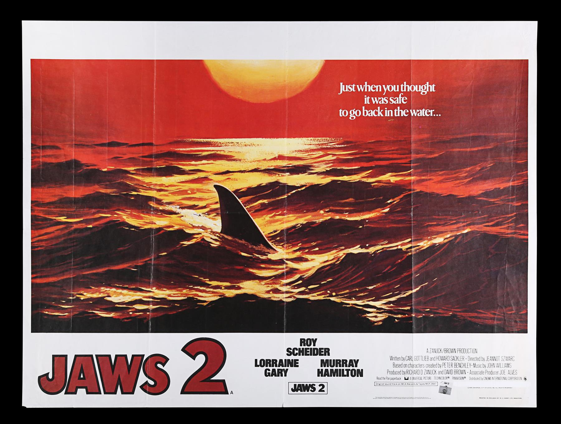 JAWS 2 (1978) - UK Quad Poster, 1978