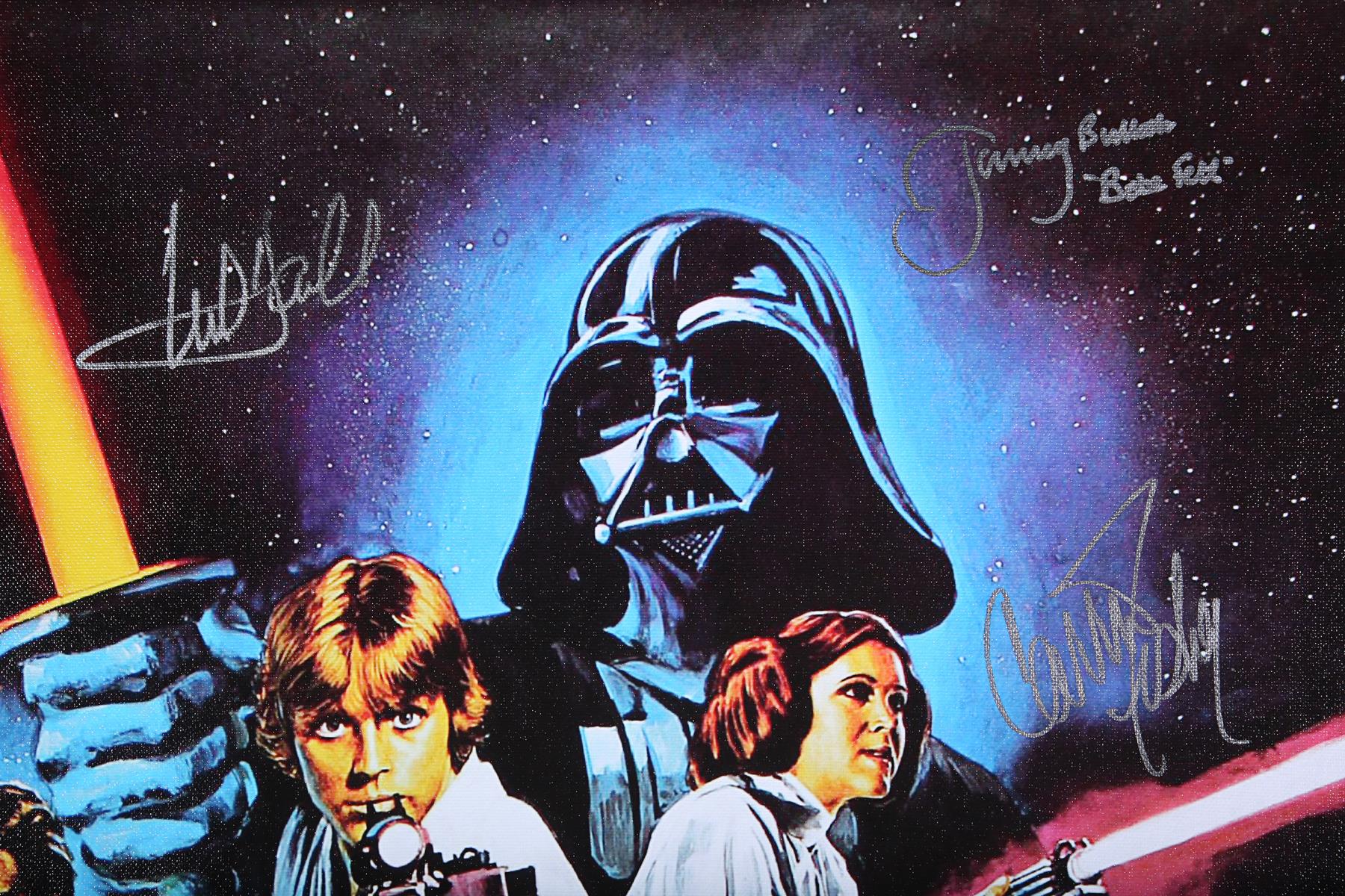 STAR WARS: A NEW HOPE (1977) - Autographed One-Sheet "Style C" Canvas Poster - Image 2 of 5