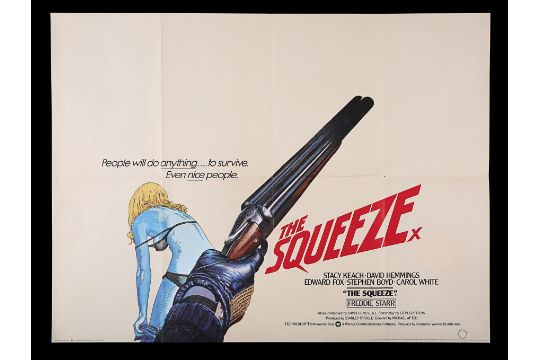 Uk Quad Poster For The Crime Drama The Squeeze 1977 British Artist Vic Fair Designed And Ill
