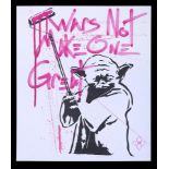 STAR WARS - Yoda 'Street Art' Poster - Pink Writing, 2011