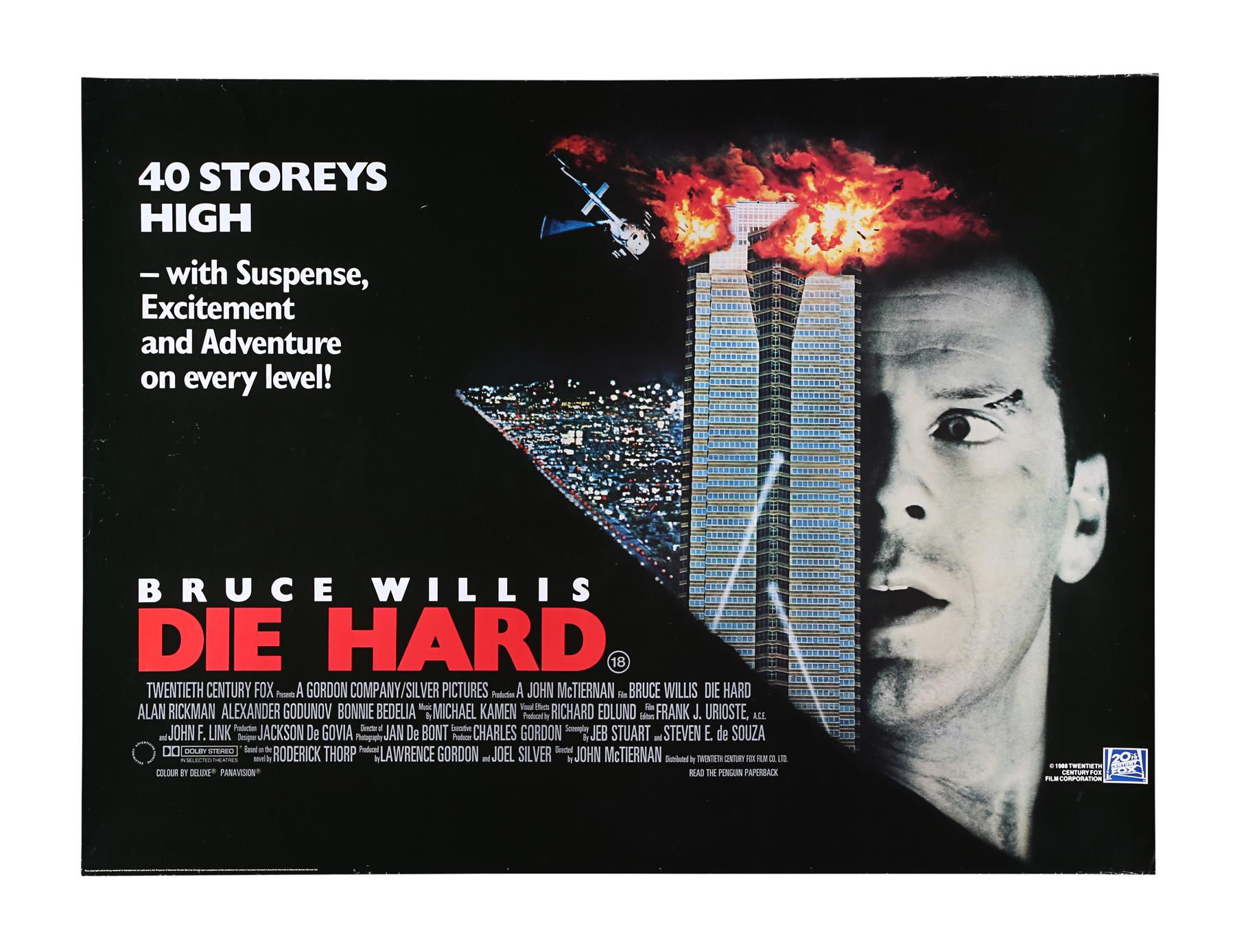 DIE HARD (1988) - UK Quad Poster, 1988