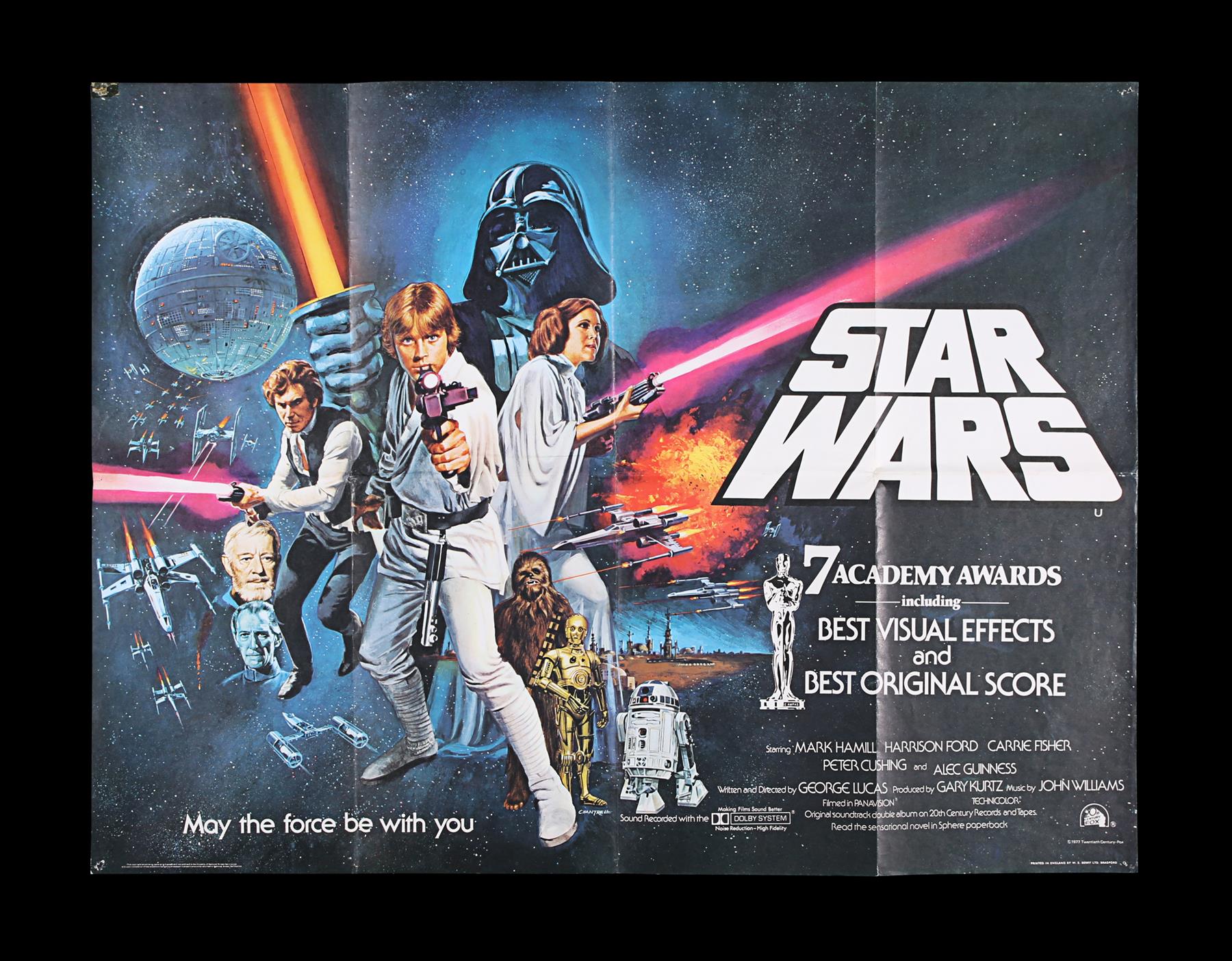 STAR WARS: A NEW HOPE (1977) - UK Quad Poster "Style C" Awards Style, 1977