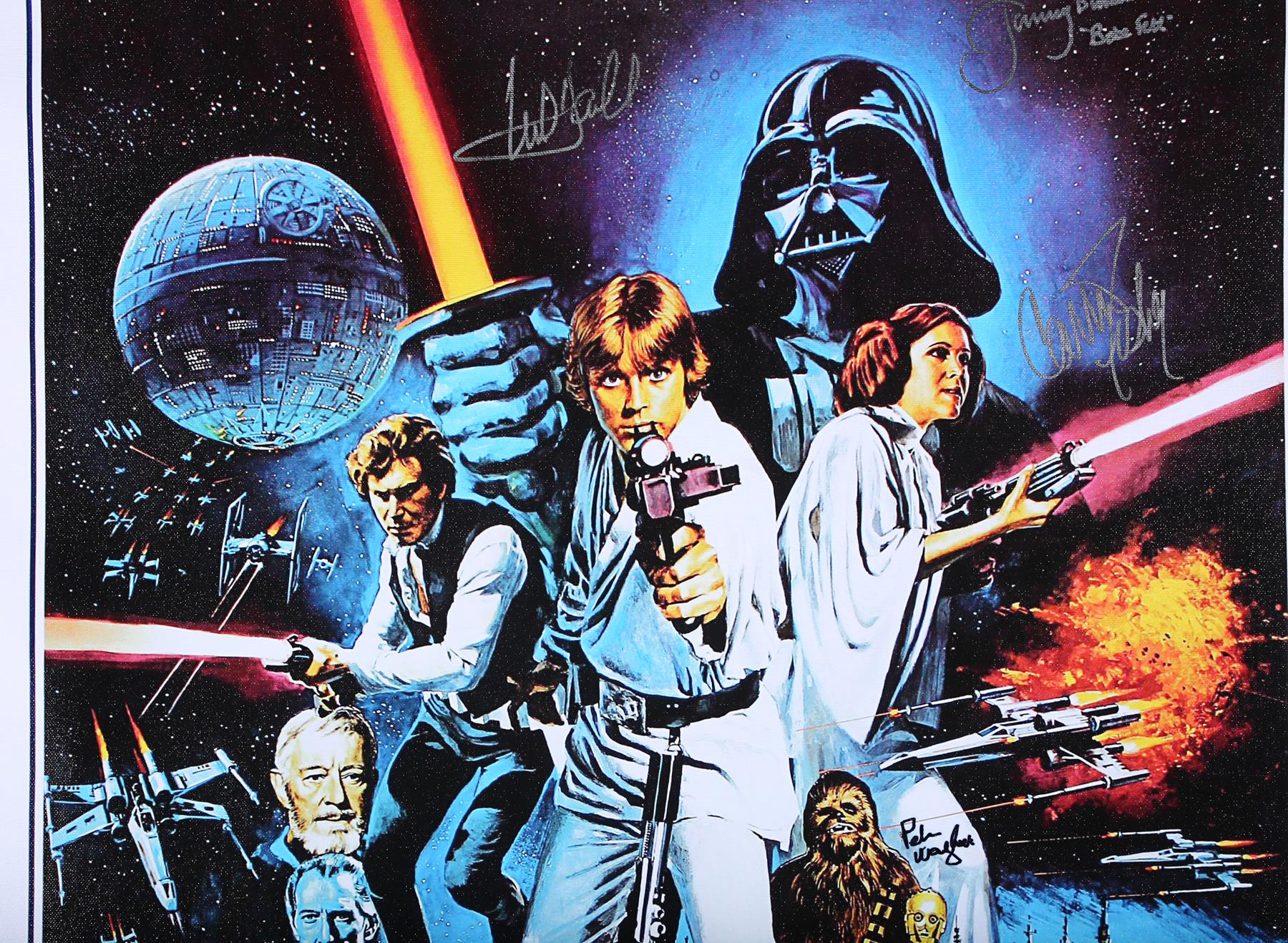 STAR WARS: A NEW HOPE (1977) - Autographed One-Sheet "Style C" Canvas Poster - Image 5 of 5