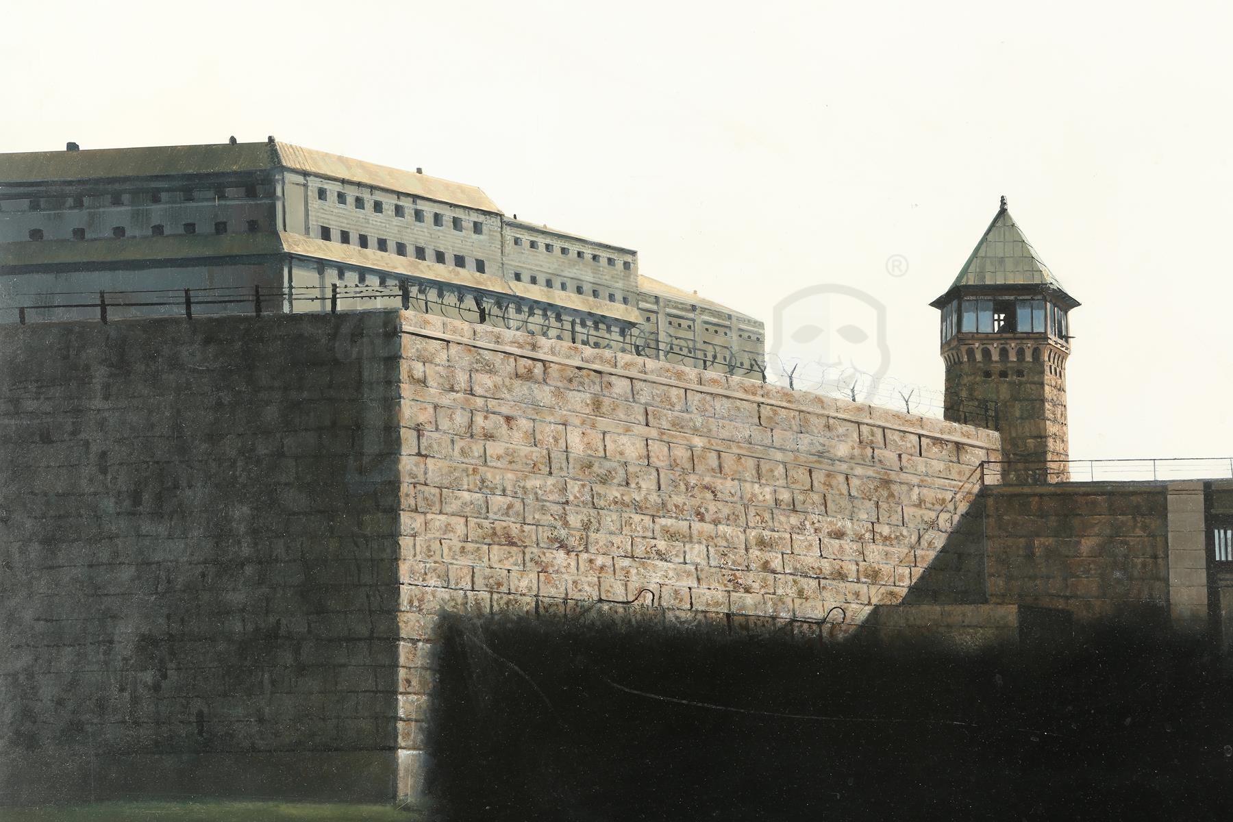 Lot #858 - WHO'S THAT GIRL (1987) - Hand-Painted Rocco Gioffre New York Prison Matte Painting - Image 3 of 4