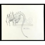 Lot #34 - ALIEN3 (1992) - Hand-Drawn Facehugger Illustration by Alec Gillis