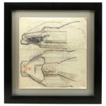 Lot #14 - ALIEN (1979) - Framed Hand-Drawn Ron Cobb Nostromo Cockpit Concept Sketch