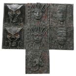 Lot #43 - AVP: ALIEN VS. PREDATOR (2004) - Set of Seven Antarctic Pyramid Tiles