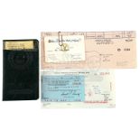 Lot #467 - VARIOUS PRODUCTIONS - Desi Arnaz's SDGA Receipts and Card, AFTRA Receipts and Bank Book