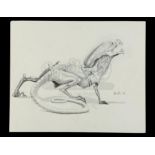 Lot #31 - ALIEN3 (1992) - Hand-Drawn Runner Illustration by Alec Gillis