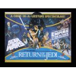 STAR WARS: A NEW HOPE, EMPIRE STRIKES BACK, RETURN OF THE JEDI - TRIPLE BILL (1983) - UK Quad, 1983