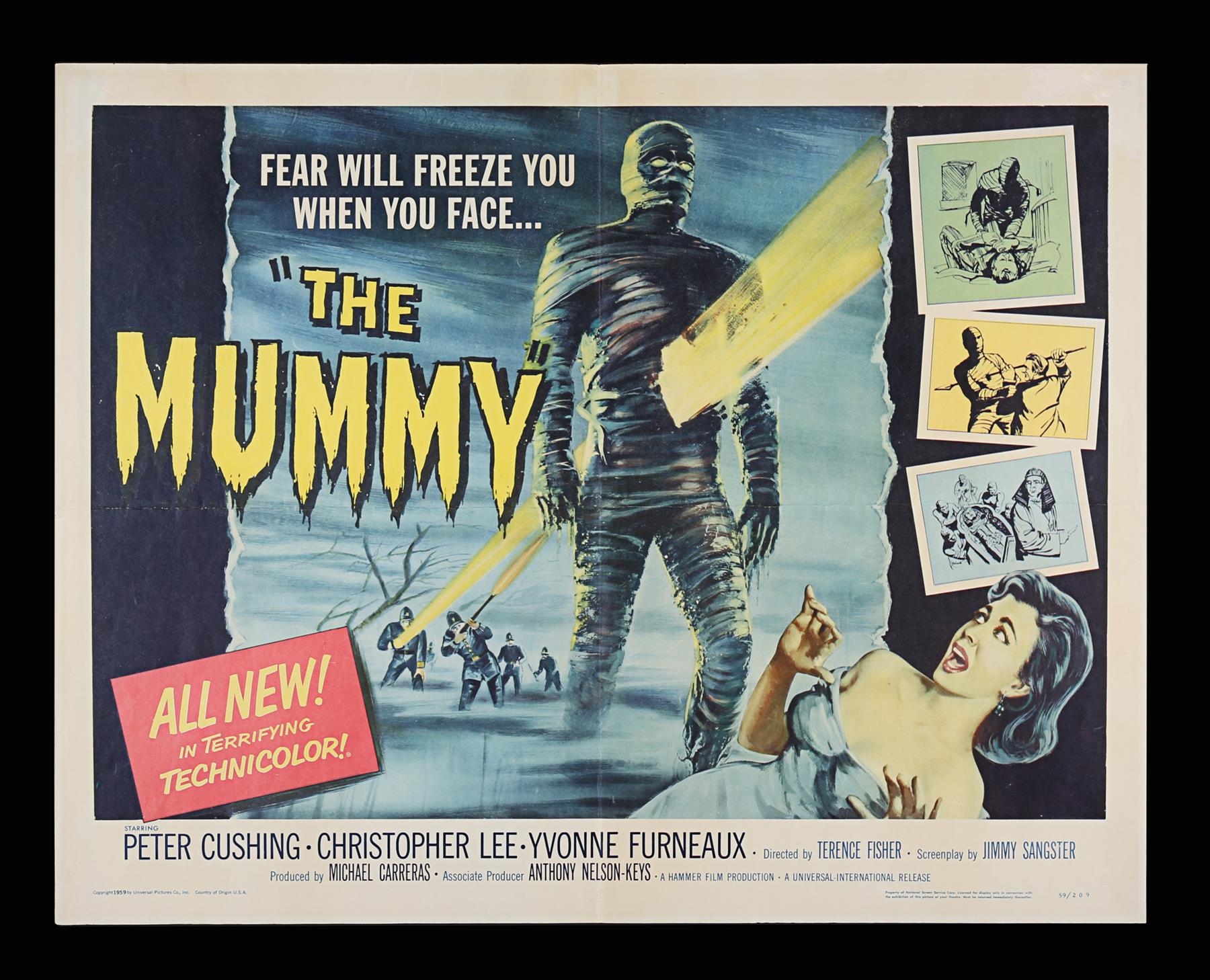 THE MUMMY (1959) - US Half Sheet, 1959