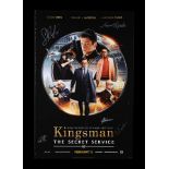 KINGSMAN: THE SECRET SERVICE (2014) - Poster Autographed by Samuel L. Jackson, Taron Egerton and Oth