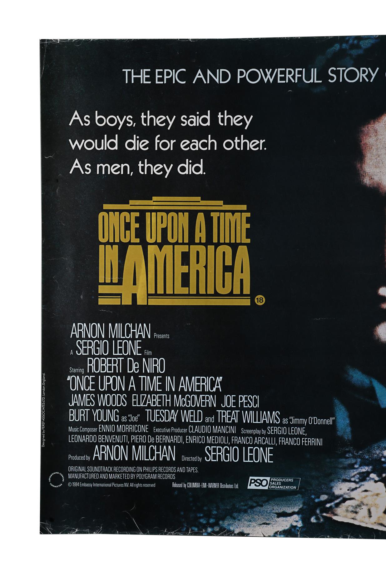 ONCE UPON A TIME IN AMERICA (1984) - UK Quad, 1984 - Image 2 of 4