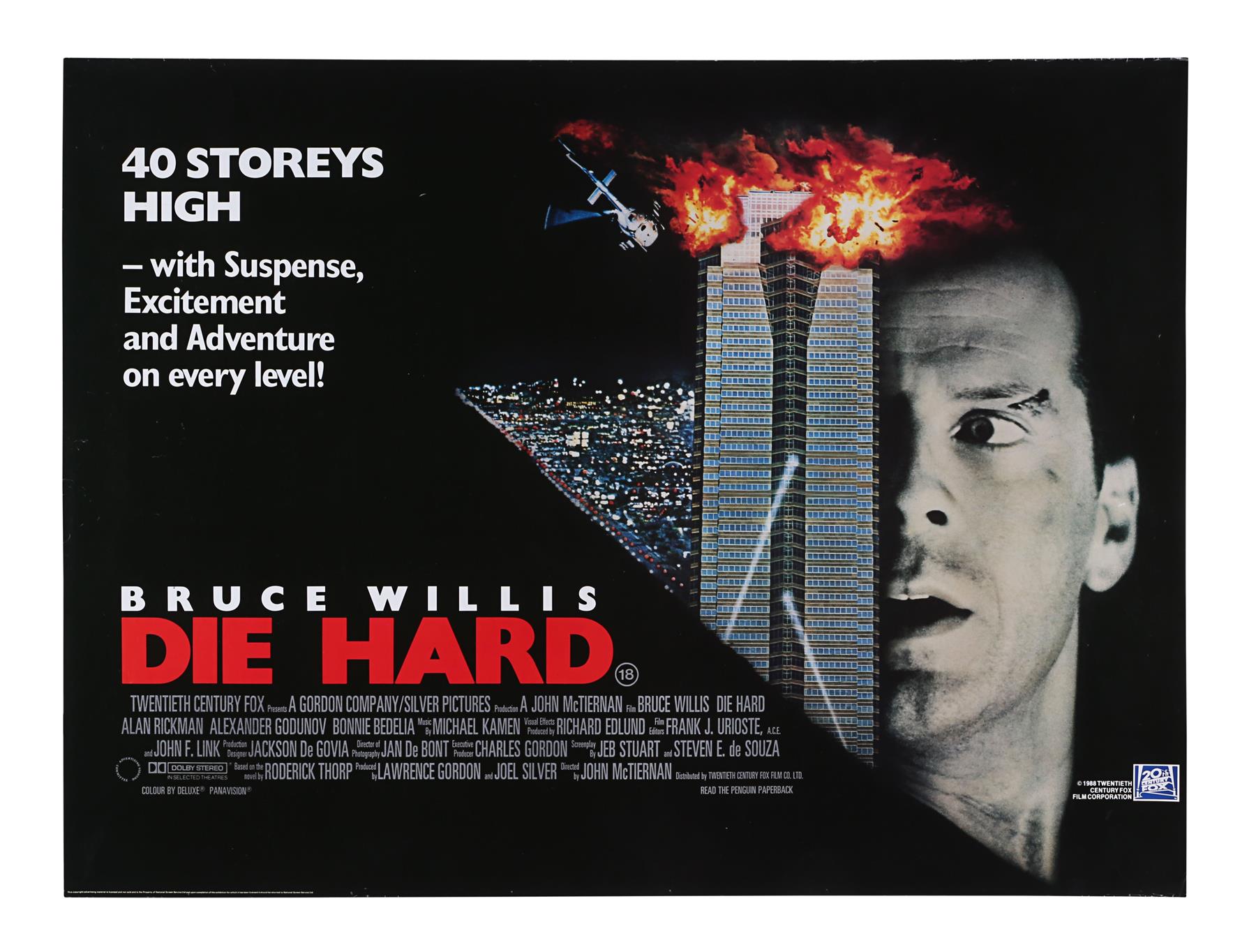 DIE HARD (1988) - UK Quad, 1988